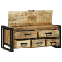 Mesa de Café 90x50x38 cm Madera Maciza de Mango Rugoso de , Mesas de centro - Ref: Foro24-4104724, Precio: 235,18 €, Descuent...