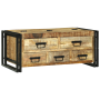 Mesa de Café 90x50x38 cm Madera Maciza de Mango Rugoso de , Mesas de centro - Ref: Foro24-4104724, Precio: 235,18 €, Descuent...