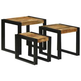 Mesas Nido 3 pcs de Madera Maciza de Mango de , Mesas auxiliares - Ref: Foro24-4104727, Precio: 141,85 €, Descuento: %