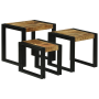 Mesas Nido 3 pcs de Madera Maciza de Mango de , Mesas auxiliares - Ref: Foro24-4104727, Precio: 141,85 €, Descuento: %