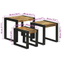 Mesas Nido 3 pcs de Madera Maciza de Mango de , Mesas auxiliares - Ref: Foro24-4104727, Precio: 141,85 €, Descuento: %
