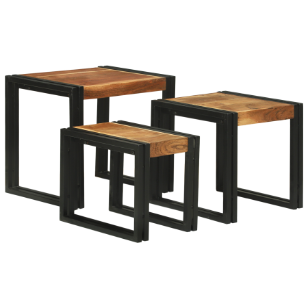 Mesas Nido 3 pcs Madera Maciza Acacia de , Mesas auxiliares - Ref: Foro24-4104728, Precio: 157,64 €, Descuento: %