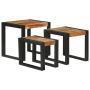 Mesas Nido 3 pcs Madera Maciza Acacia de , Mesas auxiliares - Ref: Foro24-4104728, Precio: 157,64 €, Descuento: %