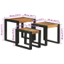 Mesas Nido 3 pcs Madera Maciza Acacia de , Mesas auxiliares - Ref: Foro24-4104728, Precio: 157,64 €, Descuento: %