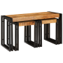 Mesas Nido 3 pcs Madera Maciza de Mango Rugoso de , Mesas auxiliares - Ref: Foro24-4104730, Precio: 184,83 €, Descuento: %
