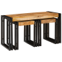 Mesas Nido 3 pcs Madera Maciza de Mango Rugoso de , Mesas auxiliares - Ref: Foro24-4104730, Precio: 184,83 €, Descuento: %