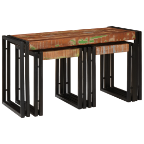 Mesas Nido 3 pcs de Madera Sólida Reciclada de , Mesas auxiliares - Ref: Foro24-4104732, Precio: 185,84 €, Descuento: %