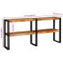 Mesa Consola 160x33x75 cm de Madera Maciza Áspera de Mango de , Mesas consola - Ref: Foro24-4104739, Precio: 222,72 €, Descue...