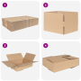 Caja Plegable 50 pcs 40x30x10 cm de Cartón de , Organización y almacenamiento - Ref: Foro24-4106570, Precio: 78,58 €, Descuen...
