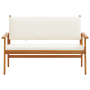 Banco de Jardín con Cojines de Madera Maciza de Acacia de , Sofás de exterior - Ref: Foro24-4106578, Precio: 155,74 €