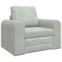 Sofá Cama 2 en 1 Gris Claro 98x71x83 cm de Terciopelo