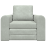 Sofá Cama 2 en 1 Gris Claro 98x71x83 cm de Terciopelo
