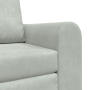 Sofá Cama 2 en 1 Gris Claro 98x71x83 cm de Terciopelo