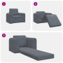 Sofá Cama 2-en-1 Gris Oscuro 98x71x83 cm de Poliéster de , Sofás - Ref: Foro24-4106667, Precio: 144,17 €