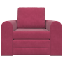 Sofá cama 2 en 1 rojo vino 98x71x83 cm terciopelo