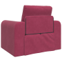 Sofá cama 2 en 1 rojo vino 98x71x83 cm terciopelo