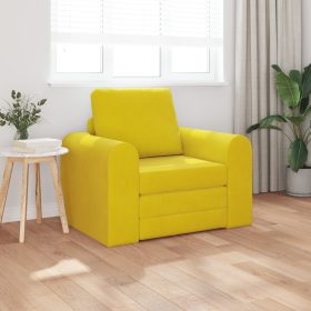 Sofá cama 2 en 1 amarillo 98x71x83 cm terciopelo de , Sofás - Ref: Foro24-4106671, Precio: 141,68 €