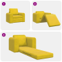Sofá cama 2 en 1 amarillo 98x71x83 cm terciopelo de , Sofás - Ref: Foro24-4106671, Precio: 141,68 €