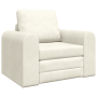 Sofá Cama 2 en 1 Crema 98x71x83 cm de Terciopelo