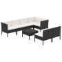 8-teiliges Gartenmöbel-Set und schwarze synthetische Rattankissen von vidaXL, Gartensets - Ref: Foro24-3094392, Preis: 770,54...
