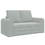 Sofá cama de piso 2 en 1 Gris Claro 148x71x83 cm de terciopelo