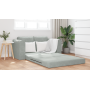 Sofá cama de piso 2 en 1 Gris Claro 148x71x83 cm de terciopelo
