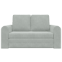 Sofá cama de piso 2 en 1 Gris Claro 148x71x83 cm de terciopelo