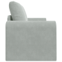 Sofá cama de piso 2 en 1 Gris Claro 148x71x83 cm de terciopelo