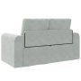 Sofá cama de piso 2 en 1 Gris Claro 148x71x83 cm de terciopelo