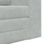 Sofá cama de piso 2 en 1 Gris Claro 148x71x83 cm de terciopelo