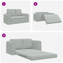 Sofá cama de piso 2 en 1 Gris Claro 148x71x83 cm de terciopelo