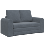 Sofá Cama de Suelo 2 en 1 Gris Oscuro 148x71x83 cm de Terciopelo