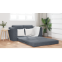 Sofá Cama de Suelo 2 en 1 Gris Oscuro 148x71x83 cm de Terciopelo