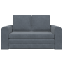 Sofá Cama de Suelo 2 en 1 Gris Oscuro 148x71x83 cm de Terciopelo