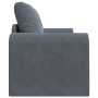 Sofá Cama de Suelo 2 en 1 Gris Oscuro 148x71x83 cm de Terciopelo