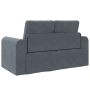Sofá Cama de Suelo 2 en 1 Gris Oscuro 148x71x83 cm de Terciopelo