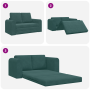 Sofá Cama de Suelo 2 en 1 Verde Oscuro 148x71x83 cm de Terciopelo de , Sofás - Ref: Foro24-4106686, Precio: 179,21 €