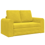 Sofá Cama de Piso 2 en 1 Amarillo 148x71x83 cm de Terciopelo