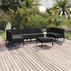 8-piece garden furniture set and black synthetic rattan cushions by vidaXL, Garden sets - Ref: Foro24-3094593, Price: 622,65 ...