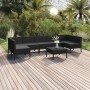 8-piece garden furniture set and black synthetic rattan cushions by vidaXL, Garden sets - Ref: Foro24-3094593, Price: 599,68 ...