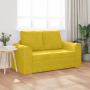 Sofá Cama de Piso 2 en 1 Amarillo 148x71x83 cm de Terciopelo