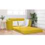 Sofá Cama de Piso 2 en 1 Amarillo 148x71x83 cm de Terciopelo