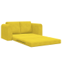 Sofá Cama de Piso 2 en 1 Amarillo 148x71x83 cm de Terciopelo