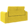 Sofá Cama de Piso 2 en 1 Amarillo 148x71x83 cm de Terciopelo