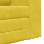 Sofá Cama de Piso 2 en 1 Amarillo 148x71x83 cm de Terciopelo