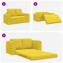 Sofá Cama de Piso 2 en 1 Amarillo 148x71x83 cm de Terciopelo