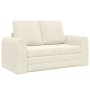 Sofá Cama 2 en 1 Crema 148x71x83 cm de Terciopelo