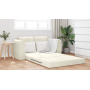 Sofá Cama 2 en 1 Crema 148x71x83 cm de Terciopelo