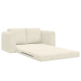 Sofá Cama 2 en 1 Crema 148x71x83 cm de Terciopelo