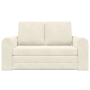 Sofá Cama 2 en 1 Crema 148x71x83 cm de Terciopelo